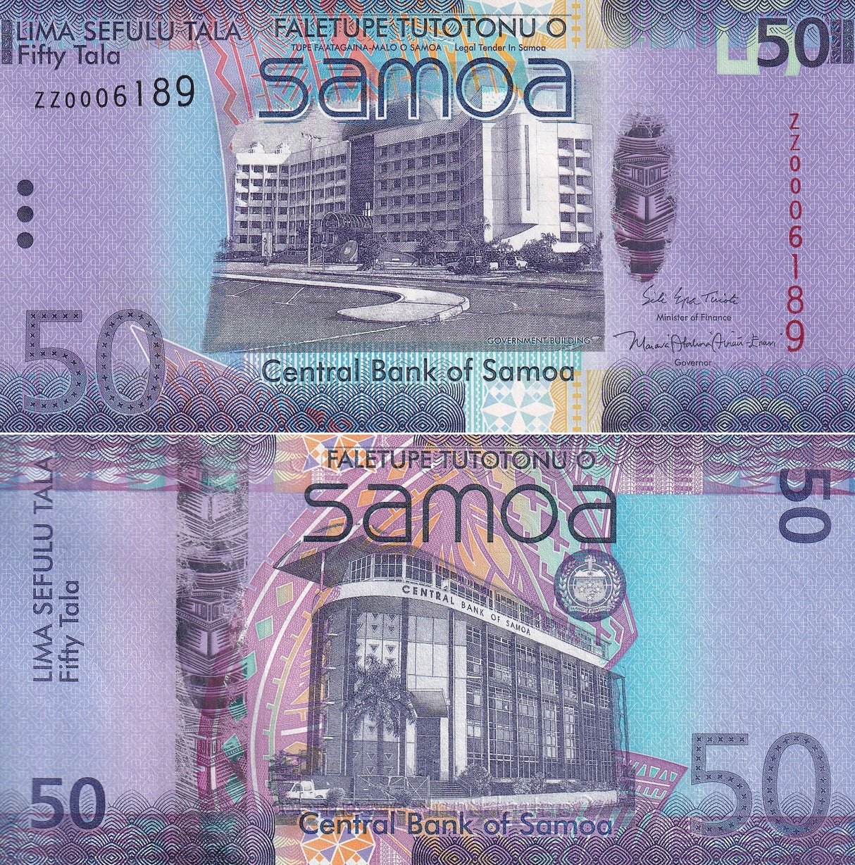 Samoa 50 Tala ND 2017 P 41 c* Replacement ZZ UNC