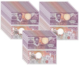 Suriname 100 Gulden 1986 P 133 a UNC Lot 25 PCS 1/4 BUNDLE ,Printer TDLR