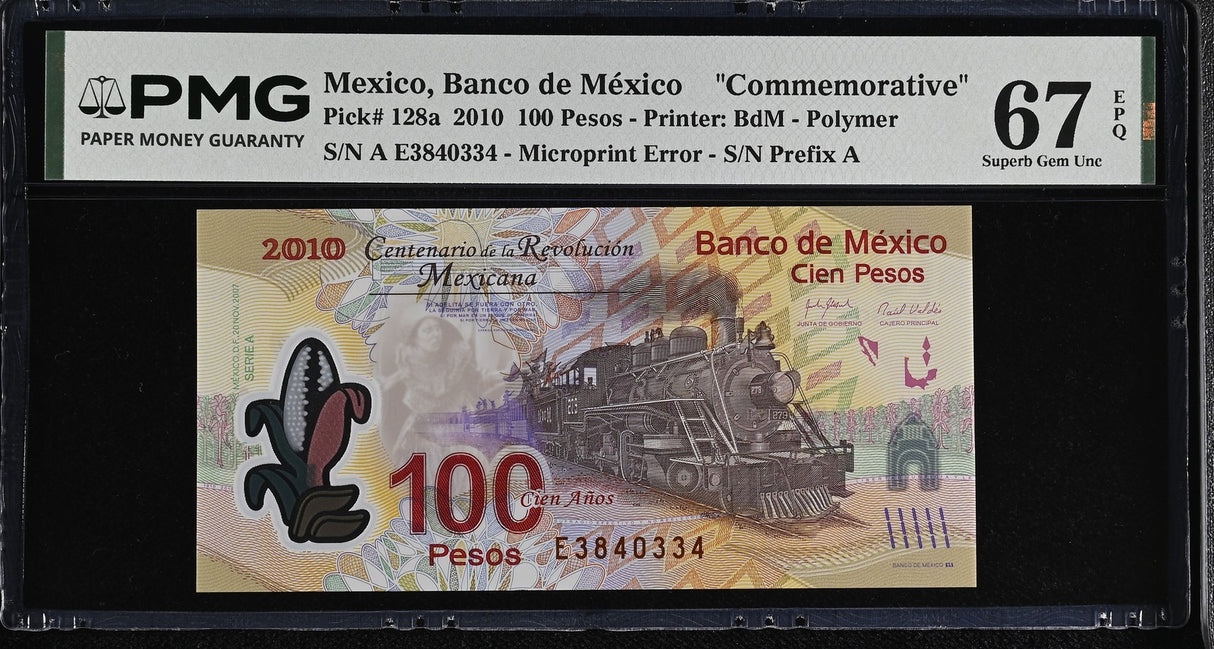 Mexico 100 Pesos 2010 P 128 a Commemorative Superb Gem UNC PMG 67 EPQ