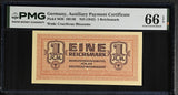 Germany 1 Reichsmark ND 1942 P M36 Gem UNC PMG 66 EPQ