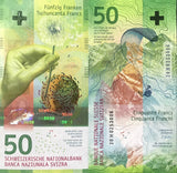 Switzerland 50 Franken 2020 P 77 Sign Barbara Janom Steiner & Zurbrugg UNC