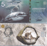 ICE AGE 5 ICE DOLLARS 2015 SPECIMEN PAPER MEGALODON UNC