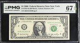 United States 1 Dollar Usa 2006 P 523 B New York Superb Gem UNC PMG 67 EPQ