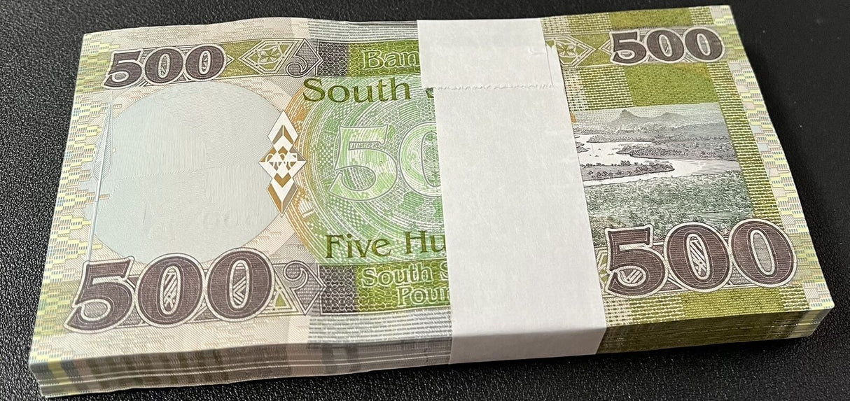 South Sudan 500 Pounds 2024 P 20 NEW Letter currency UNC LOT 100 PCS 1 Bundle