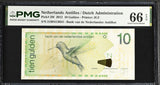 Netherlands Antilles 10 Gulden 2012 P 28 f Gem UNC PMG 66 EPQ