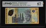 Malaysia 50 Ringgit 1998 P 45 Commemorative Polymer Superb Gem UNC PMG 67 EPQ