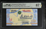 Madagascar 20000 Ariary ND 2017 P 104 Superb Gem UNC PMG 67 EPQ