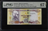 Jamaica 500 Dollars 2008 P 85 f Superb Gem UNC PMG 67 EPQ