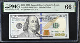 United States 100 Dollars USA 2021 P 555 St. Louis Gem UNC PMG 66 EPQ