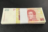 Argentina 20 Pesos 2013 P 355 Mixed Suffix UNC LOT 100 PCS