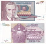 Yugoslavia 500000 Dinara 1993 P 119 UNC ,Kopaonik Ski Center