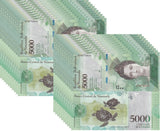 Venezuela 5000 Bolivares 2017 P 97 UNC Lot 20 Pcs ,Hawksbill turtles