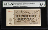 Czechoslovakia 100 Kronen 1943 P CZ-656 Gem UNC PMG 65 EPQ