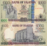 Uganda 1000 Shillings 2009 P 43 d UNC , Peasant Grain silo