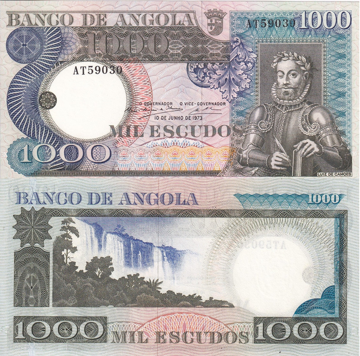 Angola 1000 Kwanzas 1973 P 108 UNC