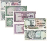 Mozambique Set 4 PCS 50 100 500 1000 Escudos ND 1976 P 116 117 118 119 UNC