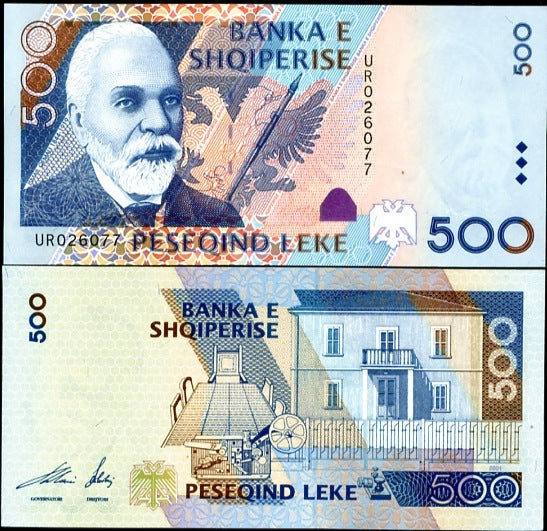 Albania 500 Leke 2001 P 68 UNC