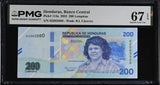 Honduras 200 Lempiras 2023 P 114 a Superb Gem UNC PMG 67 EPQ
