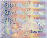 TEST NOTE KBA GIORI Super Simultan 2D-IRIS Larger Size SPECIMEN Lot 3 PCS