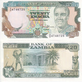 Zambia 20 Kwacha 1989/1991 P 32 b UNC