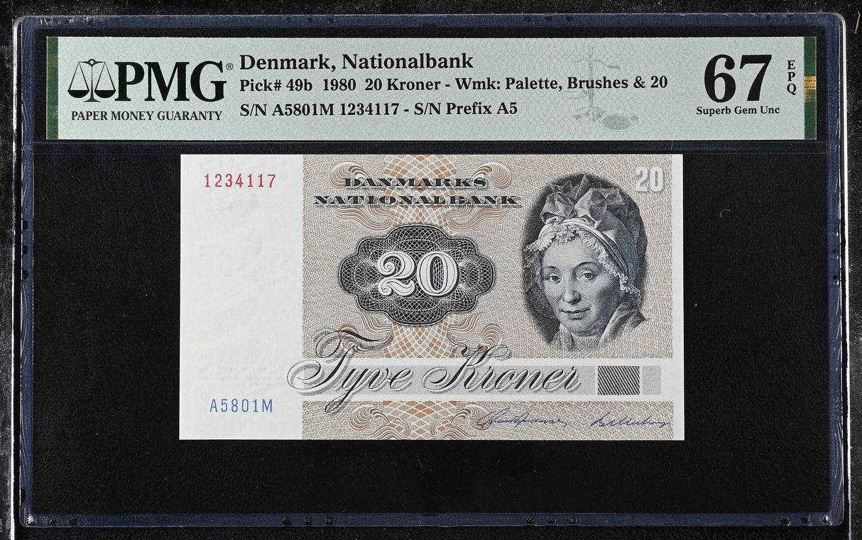 Denmark 20 Kroner 1980 P 49 b Superb Gem UNC PMG 67 EPQ
