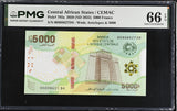 Central African States 5000 Francs 2020 ND 2022 P 703 a Gem UNC PMG 66 EPQ