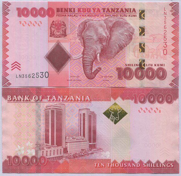 Tanzania 10000 Shillings ND 2020 P 44 UNC