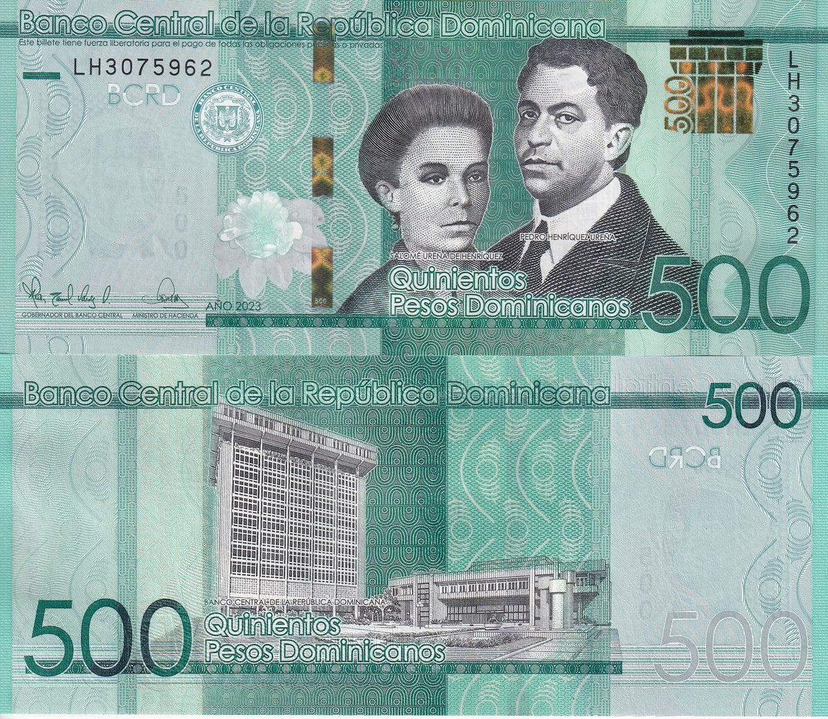 Dominican Republic 500 Pesos 2023 P 192 UNC , Santo Domingo ,Dominicanos