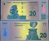 Zimbabwe 20 ZiG 2024 P 111 Gold Reserve Backed UNC With QR Code