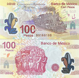 Mexico 100 Pesos 2007 P 128 b COMM. Polymer B PREFIX UNC