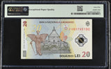 Romania 20 Lei 2021 P 119Aa Polymer Superb Gem UNC PMG 69 EPQ