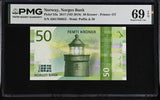 Norway 50 Kroner 2017 ND 2018 P 53 a Superb Gem UNC PMG 69 EPQ