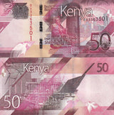 Kenya 50 Shillings 2019 P 52 UNC LOT 10 PCS