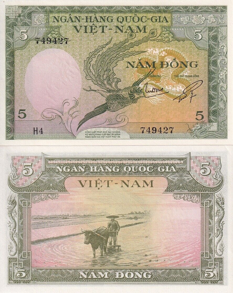 South Vietnam 5 Dong ND 1955 P 2 a UNC