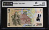 Romania 200 Lei 2026 P 122 p Polymer Superb Gem UNC PMG 69 EPQ