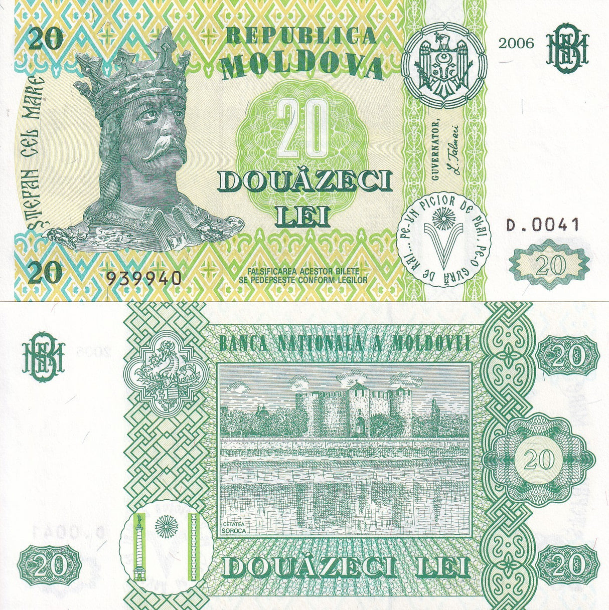 Moldova 20 Lei 2006 P 13 h UNC