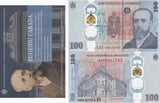 Romania 100 Lei 2026 P W128 190th Commemorative Eagle P new Polymer UNC w Folder