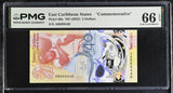 East Caribbean States 2 Dollars ND 2023 P 60 a Comm. Gem UNC PMG 66 EPQ