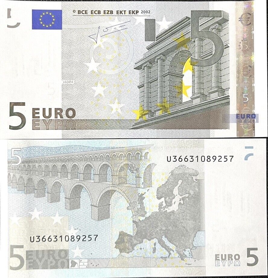 Euro 5 Euro  France 2002 Trichet P 8 U UNC