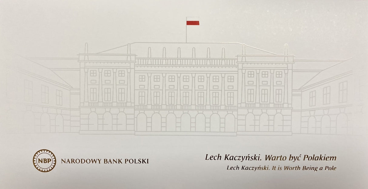 Poland 20 Zlotych Lech Kaczynski Comm. P 195 UNC With Folder 2021