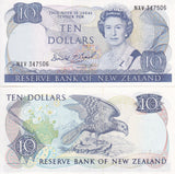 New Zealand 10 Dollars ND 1981-1992 P 172 c UNC