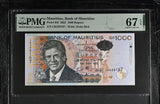 Mauritius 1000 Rupees 2022 P 63 f Superb Gem UNC PMG 67 EPQ TOP POP
