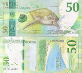 Curacao & Sint Maarten 50 Gulden 2025 P 3 Turle AUnc