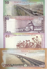 Bangladesh Set 4 Pcs 50 50 50 100 Taka 2021 2022 P 69 70 71 72 UNC