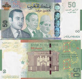 Morocco 50 Dirhams 2009 Commemorative P 72 UNC ,Bank Al-Maghrib