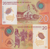 Nicaragua 20 Cordobas 2014 P 210 Polymer UNC