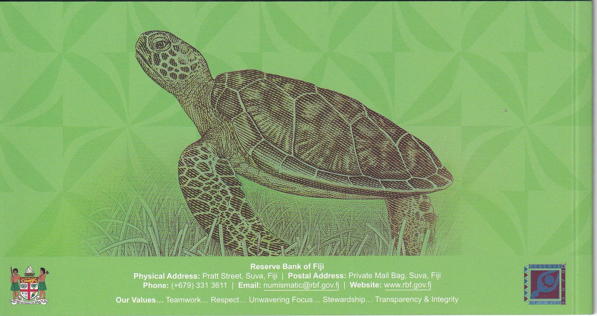 Fiji 5 Dollars 2026 2025 P NEW Polymer IN Folder UNC