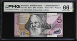 Australia 5 Dollars 2001 P 56 a Polymer Commemorative Gem UNC PMG 66 EPQ