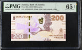 Zambia 200 Kwacha 2024 P 66 a Gem UNC PMG 65 EPQ
