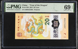 China 20 Yuan 2024 P 920 Dragon Polymer Superb Gem UNC PMG 69 EPQ